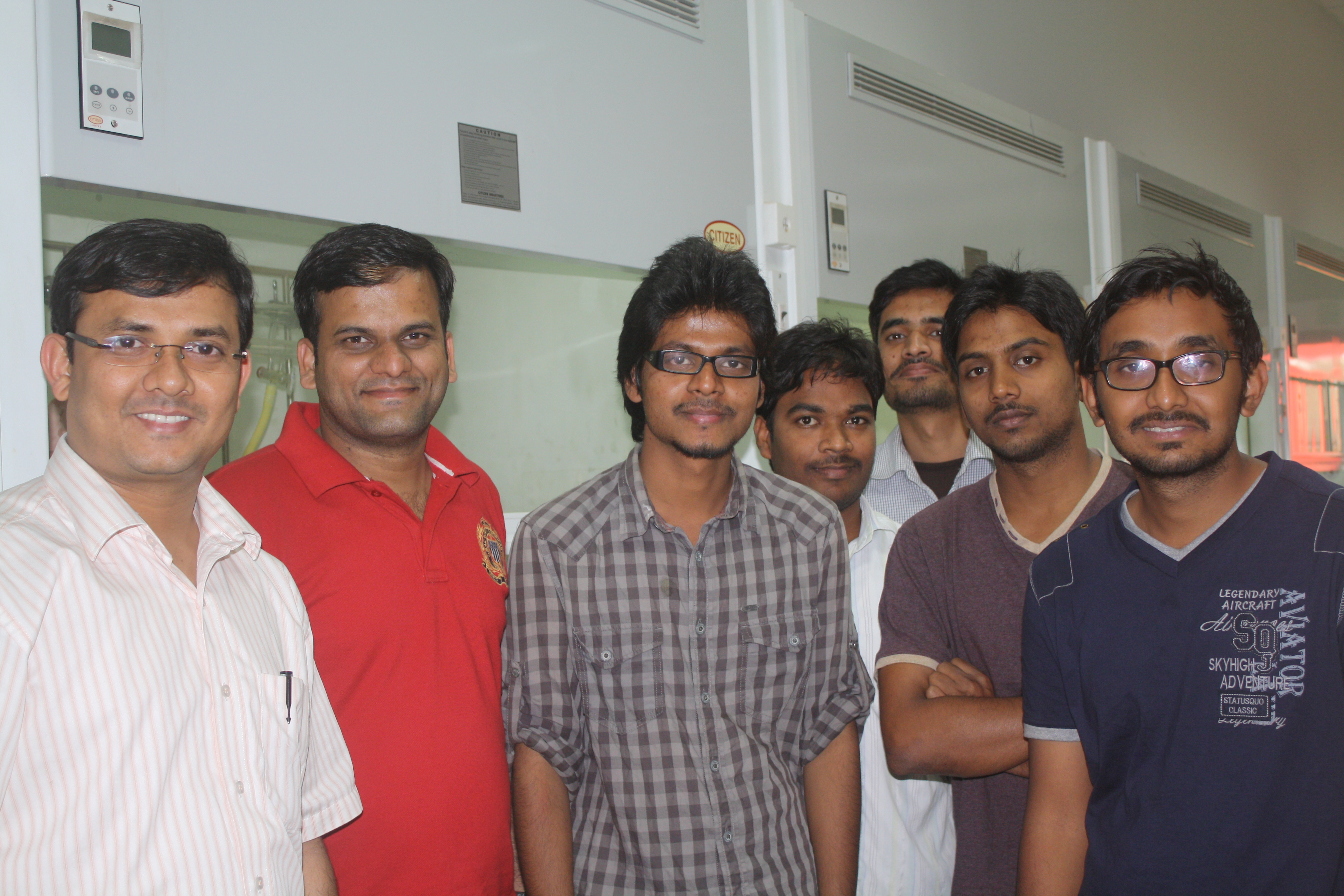 Sujit Ghosh (far left) with his lab members