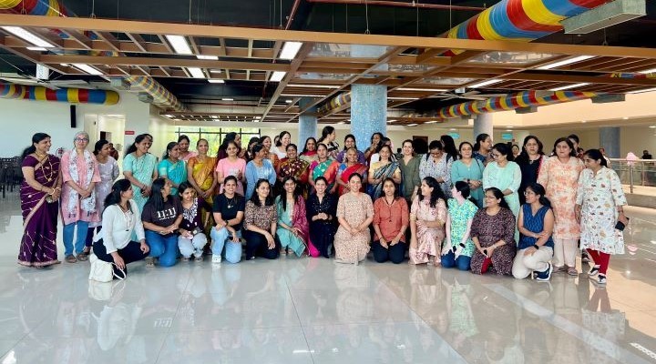 A group photo with women employees of IISER Pune