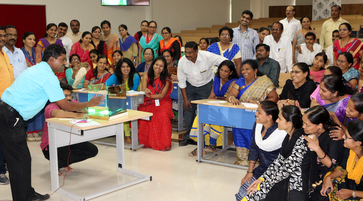 We conduct training for science and mathematics teachers