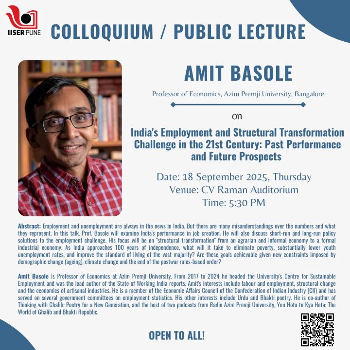 Flyer Image of Colloquium / Public Lecture by Dr. Amit Basole