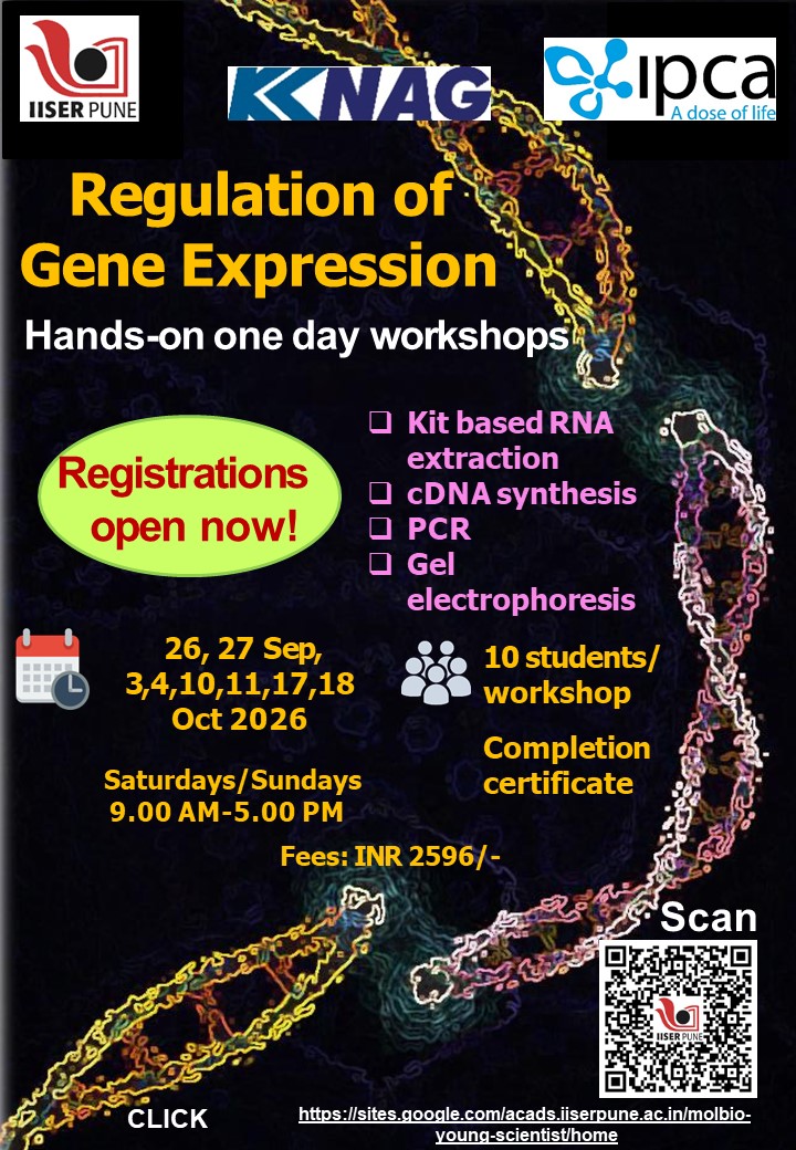 Flyer of Molecular Biology Workshops on 'Regulation of gene expression: qualitative'