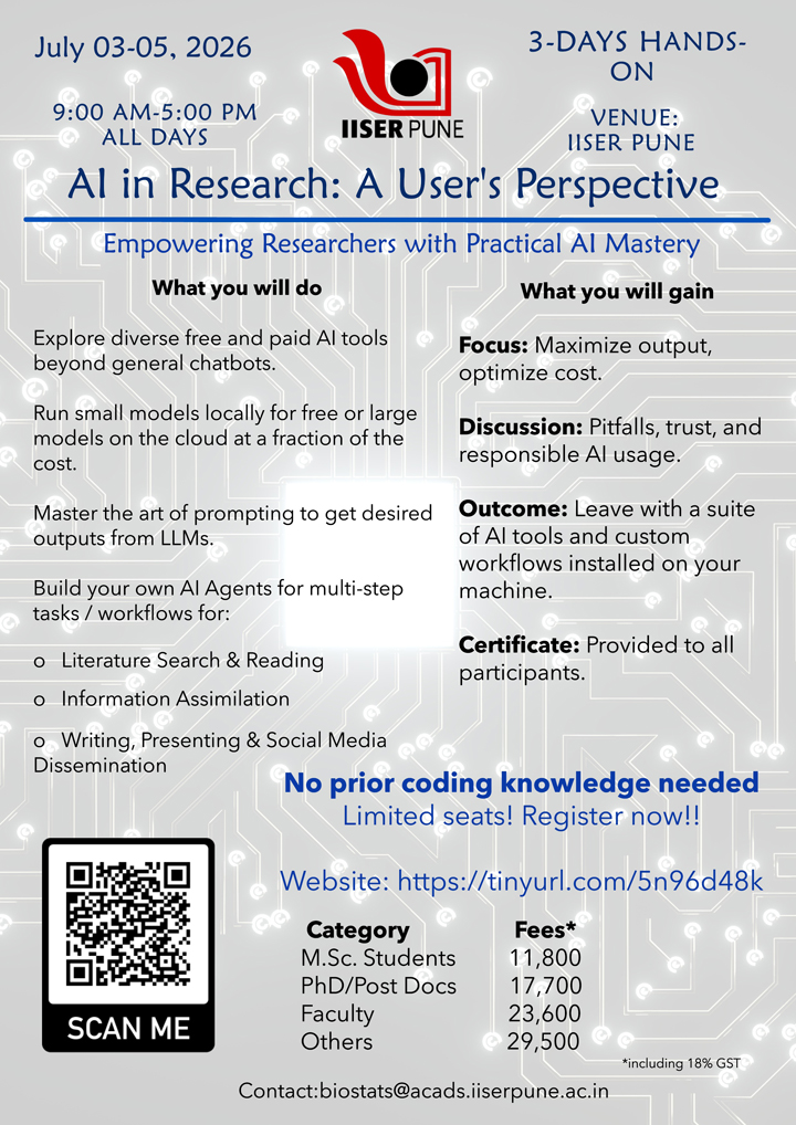 Flyer of Workshop on AI in Research: A User's Perspective