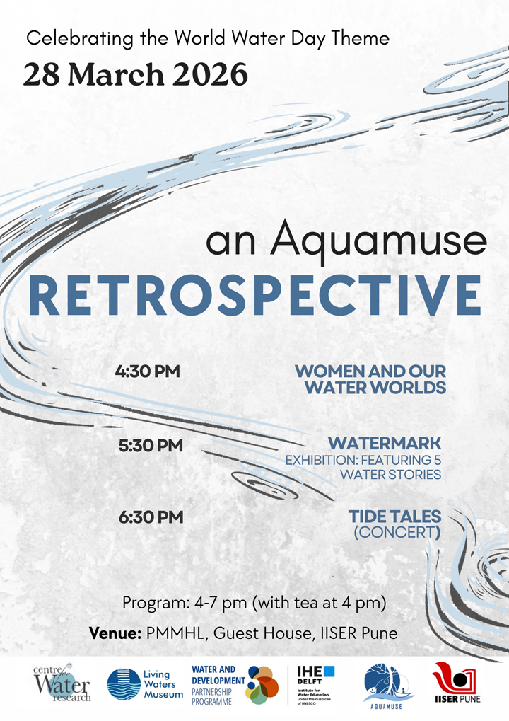 An Aquamuse Retrospective public lecture event flyer