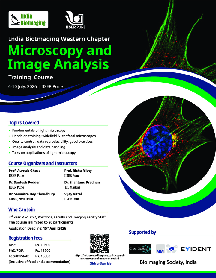 Flyer of Microscopy and Image Analysis Course
