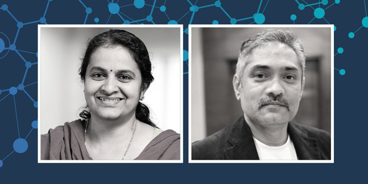 Photos of Dr. Gayathri Pananghat and Prof. S.G. Srivatsan