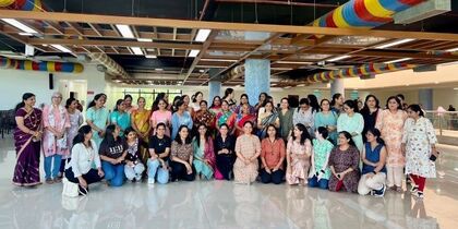 A group photo with women employees of IISER Pune