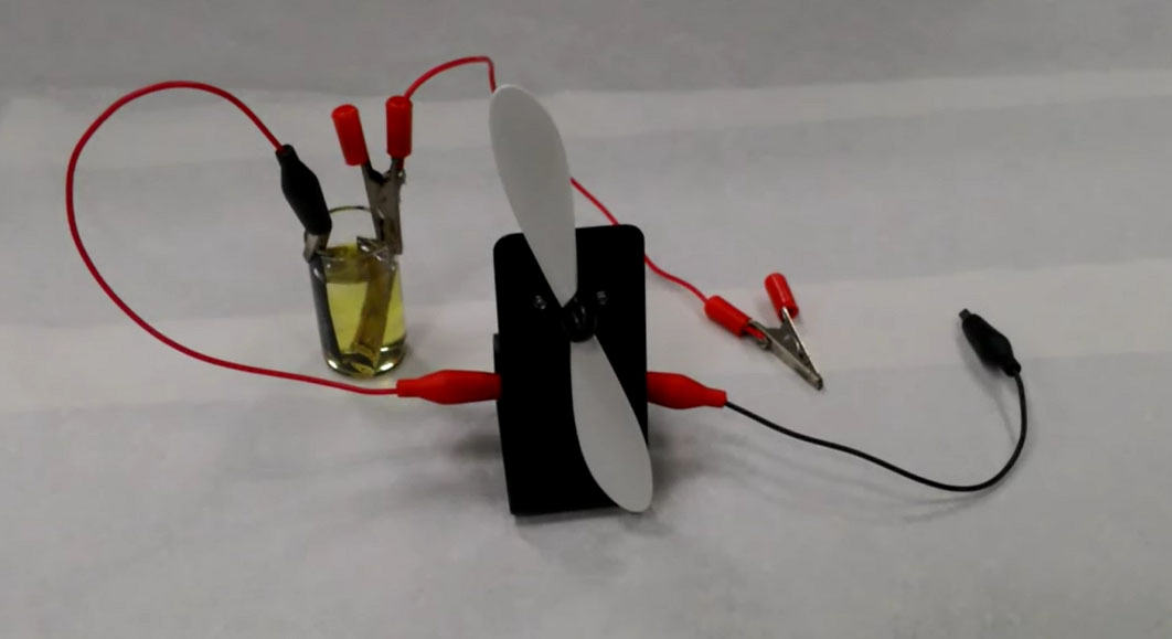 Battery draws power from light